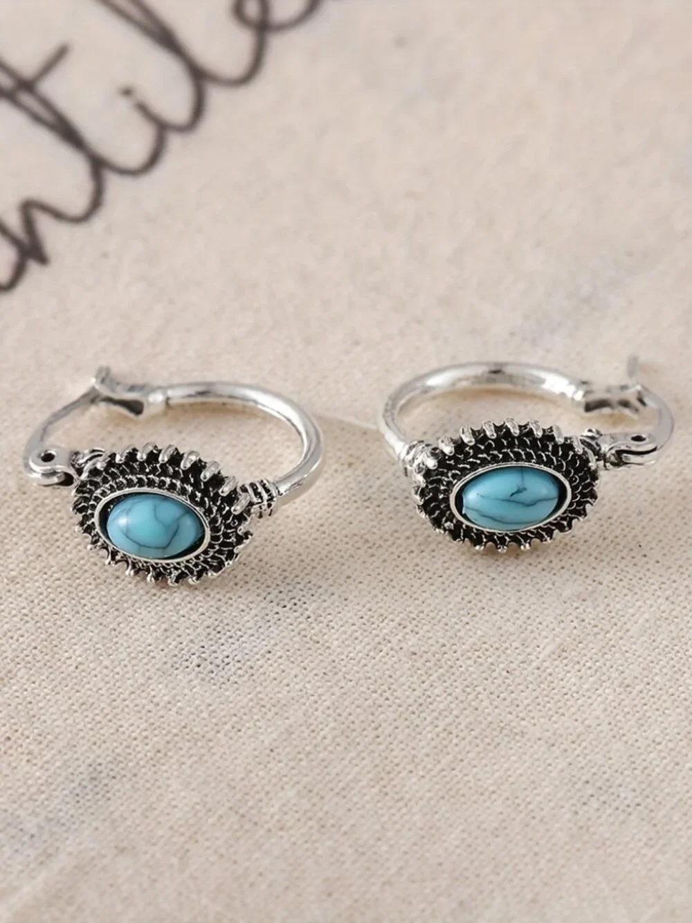 Silver Tone Snap Hoop Earrings